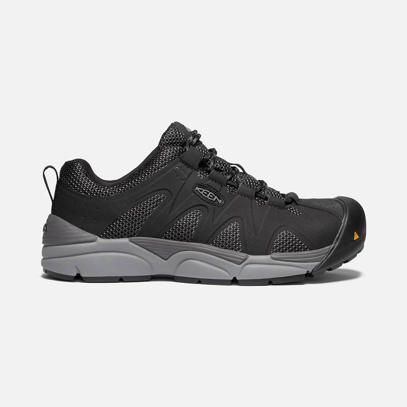 Keen San Antonio ESD Aluminum Toe Sicherheitsschuhe Herren DE-56940 Black/Steel Grey - Keen Herrensc